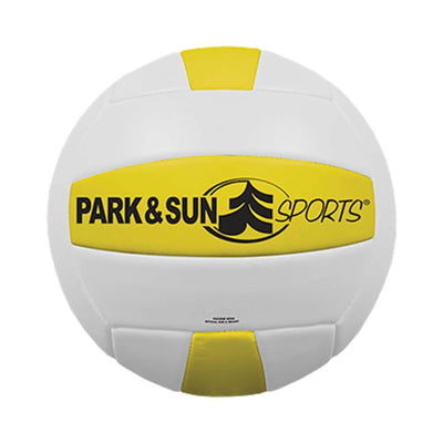 Park & Sun Spiker Sport Steel Orange Portable Outdoor Volleyball Net Set w/ Bag
