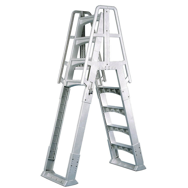 Vinyl Works A Frame Ladder w/ Barrier for Swimming Pools 48-56" Tall (Open Box)