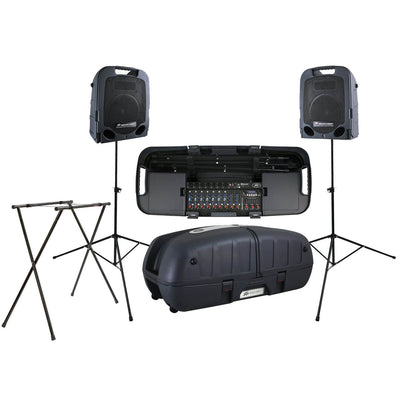 Peavey Escort 6000 9 Channel PA System with Mixers, 2 Speakers, and 3 Stands