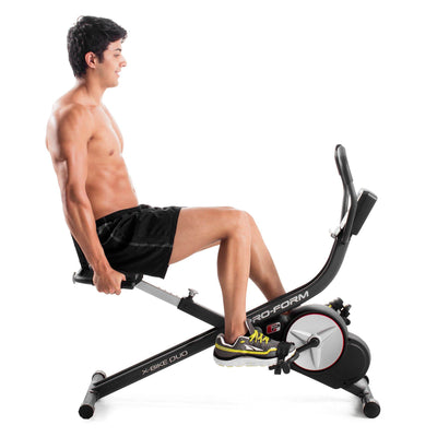 ProForm X-Bike Duo Upright and Recumbent Frame SpaceSaver Home Exercise Bike