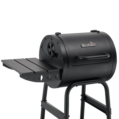 Char Broil American Gourmet 18" Cast Iron Grate BBQ Charcoal Grill, Black Steel