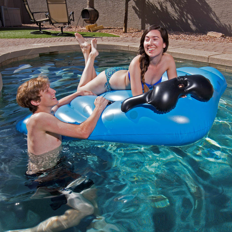 2) GAME Stingray Pool Float Inflatable Ride On with Handles & Cup Holders