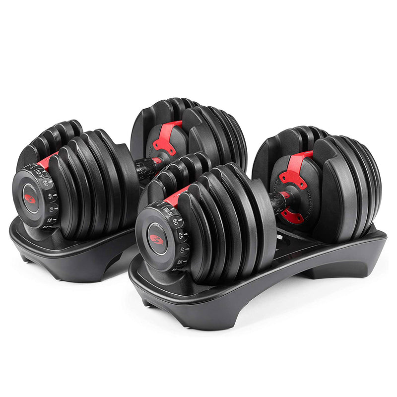 Bowflex SelectTech 552 Adjustable Workout Exercise Dumbbells Weight Set, Pair