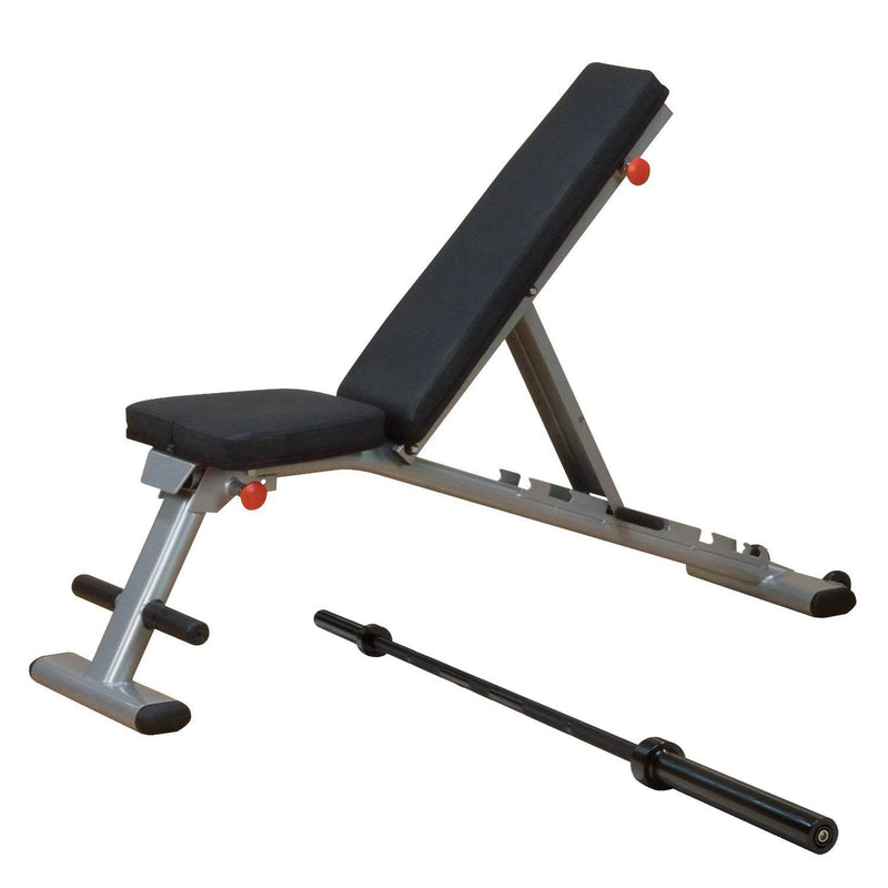 Body Solid Folding Adjustable Exercise Workout Bench + 7&