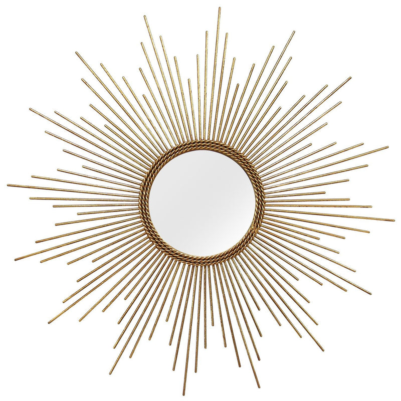 Stratton Home Decor S01029 Andrea Hand Painted Gold Metal Wall Mirror Decor Art
