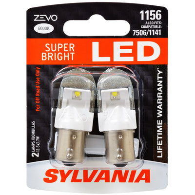 Sylvania ZEVO 2057 White LED Mini Auto Bulbs for DRL and Back Up Lights (2 Pack)