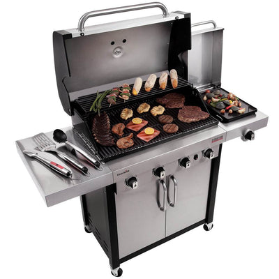Char Broil Professional TRU-Infrared 4 Burner Electronic Propane Gas Grill+Cover