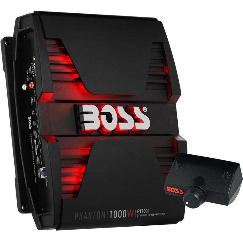 Boss Audio Phantom 1000W 2 Channel Full Range Stable Class A/B Amplifier PT1000