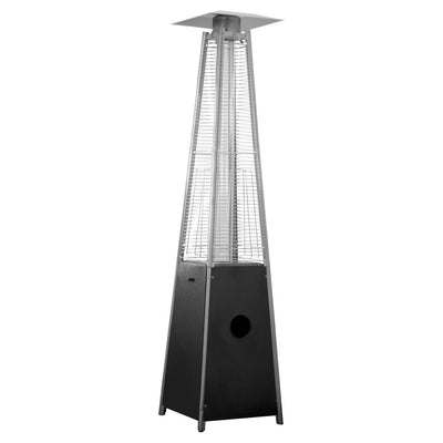 AZ Patio Heaters Tall Quartz Glass Tube Liquid Propane Gas Heater, Black (Used)