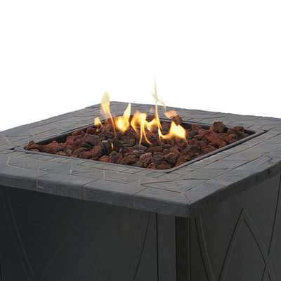 Endless Summer 30 inch Outdoor Gas Lava Rock Patio Fire Pit, Brown (For Parts)