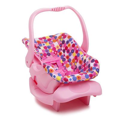 Joovy Toy 3 Doll Caboose Pretend Play Children Stroller & Toy Car Seat, Pink Dot - VMInnovations
