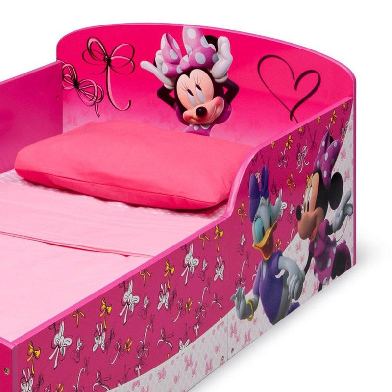 Delta Children Minnie Mouse Interactive Wood Toddler Bed Kids Bedroom Furniture