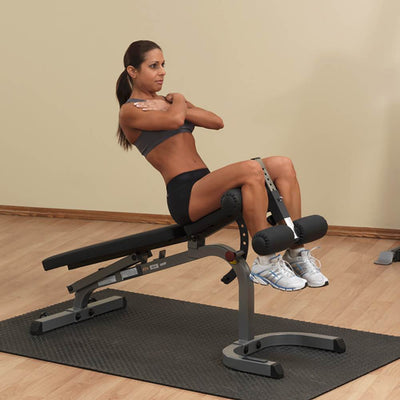 Body Solid Fitness Adjustable Flat Incline Decline Core Legs Workout Bench Press