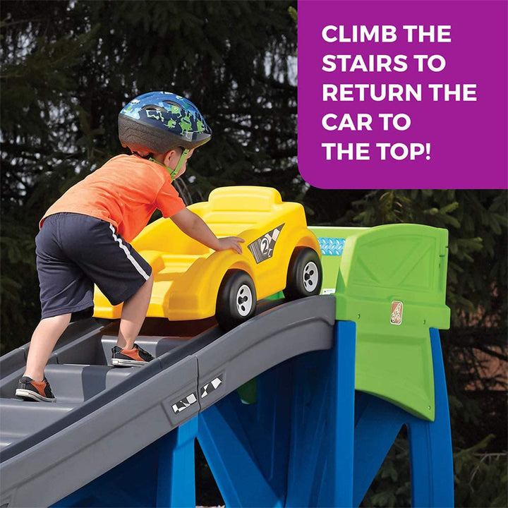 Step2 Roller Coaster Ride On Toy for Kids w/ Climbing Stairs, Ages 3+(Open Box) - VMInnovations