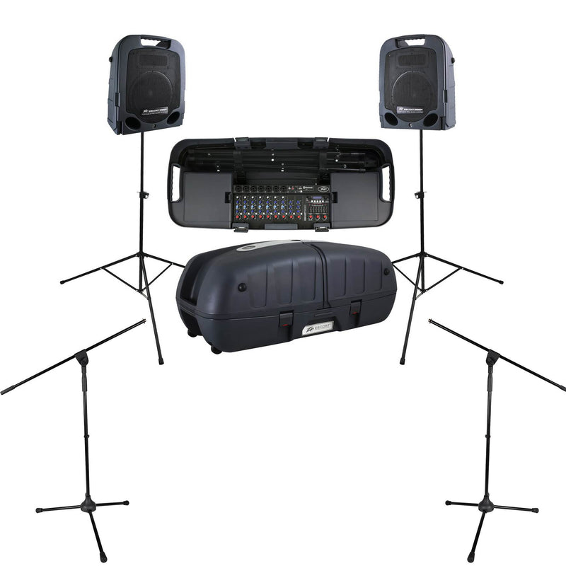Peavey Escort 6000 PA System with Mixers, 2 Speakers, 2 Stands, 2 Mic Stands