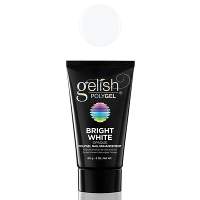 Gelish PolyGel Professional Nail Enhancement Bright White Opaque Shade, 2 Ounces