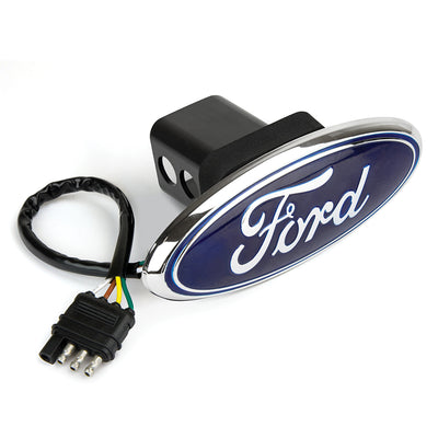 Reese 86065 Red LED Light Up Ford Logo Hitch Cover for 1.25 and 2 Inch Receivers