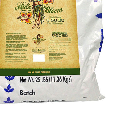 Grow More Hula Bloom 0-50-30 Soluble Concentrated Plant Fertilizer, 25 Pounds