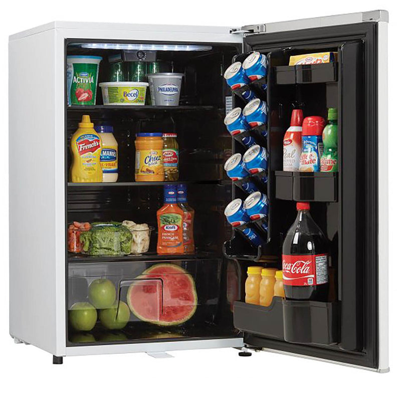 Danby 4.4 Cubic Feet Compact Sized Mini Beverage Refrigerator with Lock, White
