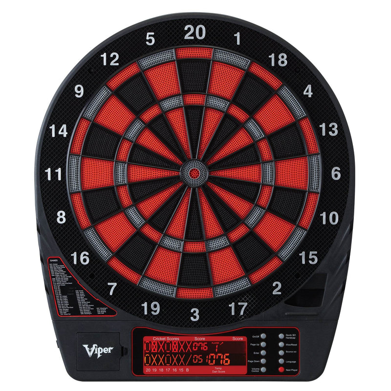 Viper Specter Electronic Soft Tip Dartboard Cabinet Set with Darts for Game Room