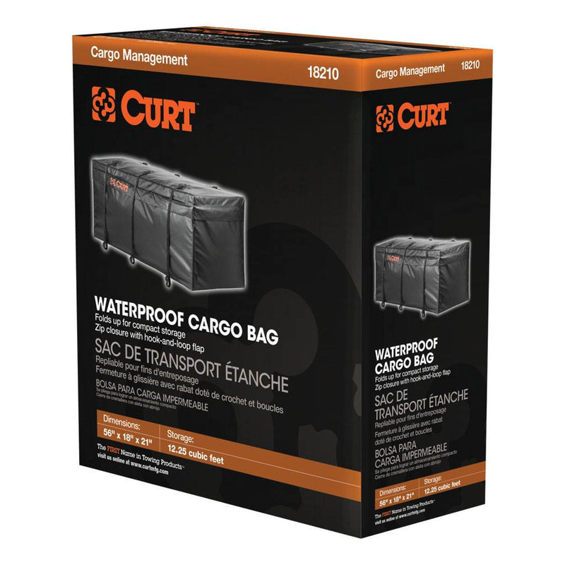 CURT Waterproof Travel Cargo Storage Bag for Rooftop or Back Luggage Carrier