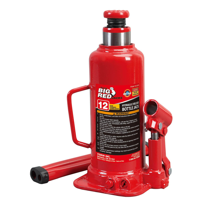 Torin Big Red 12 Ton Hydraulic Welded Auto Mechanic Bottle Jack Lift (For Parts)