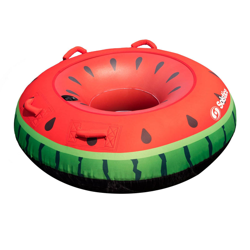 Swimline Inflatable Lake Ocean Water Single Rider Towable Tube Float, Watermelon