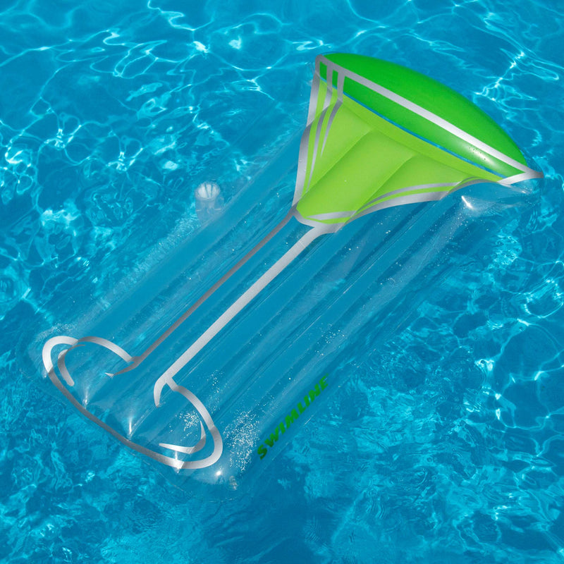 Swimline Inflatable Green Appletini Raft Float Mat for Swimming Pool or Beach