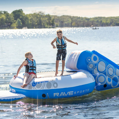 RAVE Sports O Zone Plus 5 Foot Inflatable Water Bouncer Trampoline with Slide