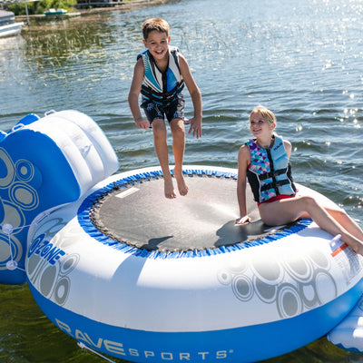 RAVE Sports O Zone Plus 5 Foot Inflatable Water Bouncer Trampoline with Slide