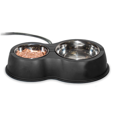 K&H Pet Products Outdoor Cat Thermo-Kitty Cafe Food and Water Bowl