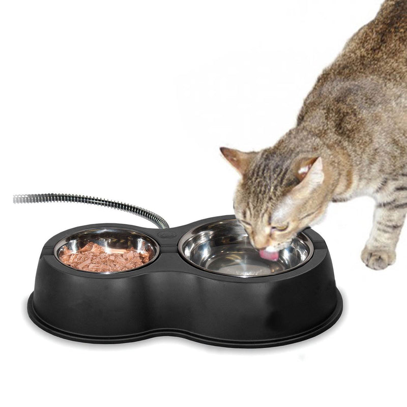 K&H Pet Products Outdoor Cat Thermo-Kitty Cafe Food and Water Bowl