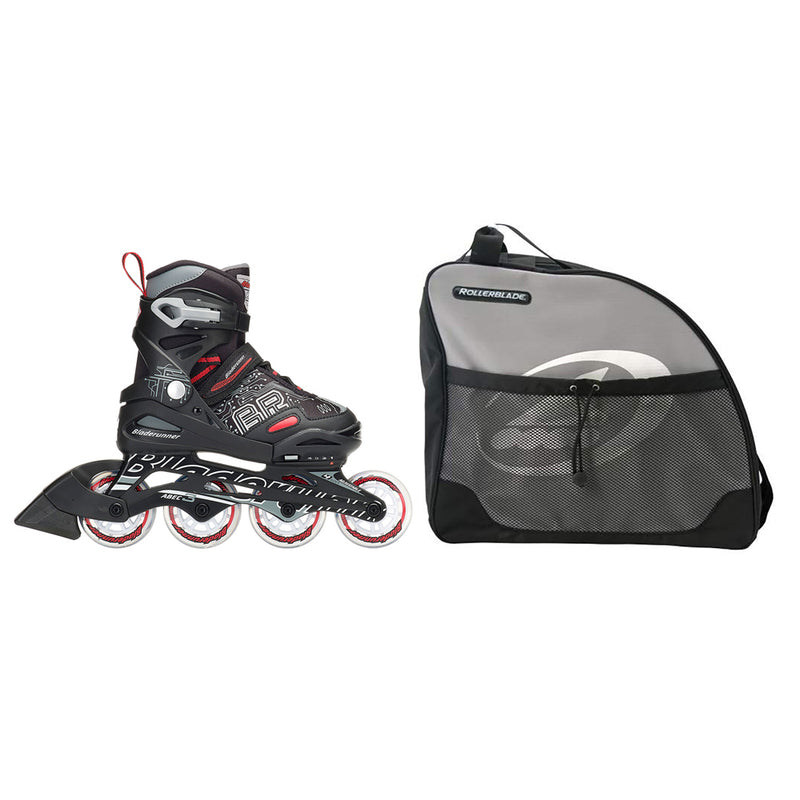 Rollerblade Inline Skate, Size 5-8 & Skate Bag w/ Double Zippers & Carry Straps