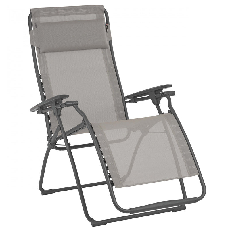 Lafuma Futura Zero Gravity Outdoor Steel Framed Recliner Chair in Terre (2 Pack)