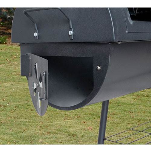 Char-Broil American Gourmet 1280 Offset Charcoal Smoker Grill w/ Cover, Black