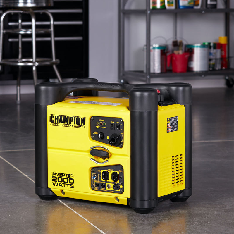 Champion 2000 Watt Quiet Portable Camping Gasoline Power Inverter Generator