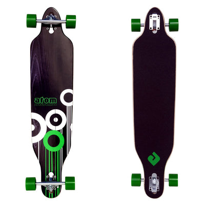 MBS 91047 Atom Drop-Through Longboard 41-Inch Maple Deck Skateboarding, Green