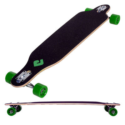 MBS 91047 Atom Drop-Through Longboard 41-Inch Maple Deck Skateboarding, Green