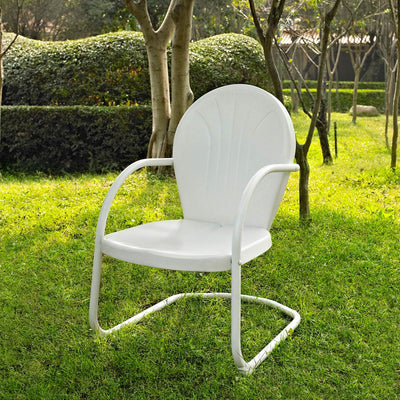 Crosley Furniture CO1001A-WH Griffith Vintage Inspired Outdoor Chair, White