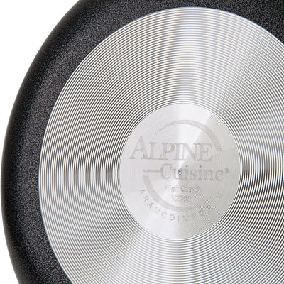Alpine Cuisine 10 Pc Gourmet Aluminum Non Stick Coating Cookware Pot Set, Gray