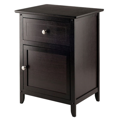 Winsome 25" Tall Wood Eugene Accent End Table Nightstand, Espresso (For Parts)