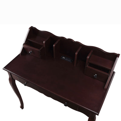 ACME 92985 Maral Writing Computer Home Office Desk with Hutch Top, Espresso