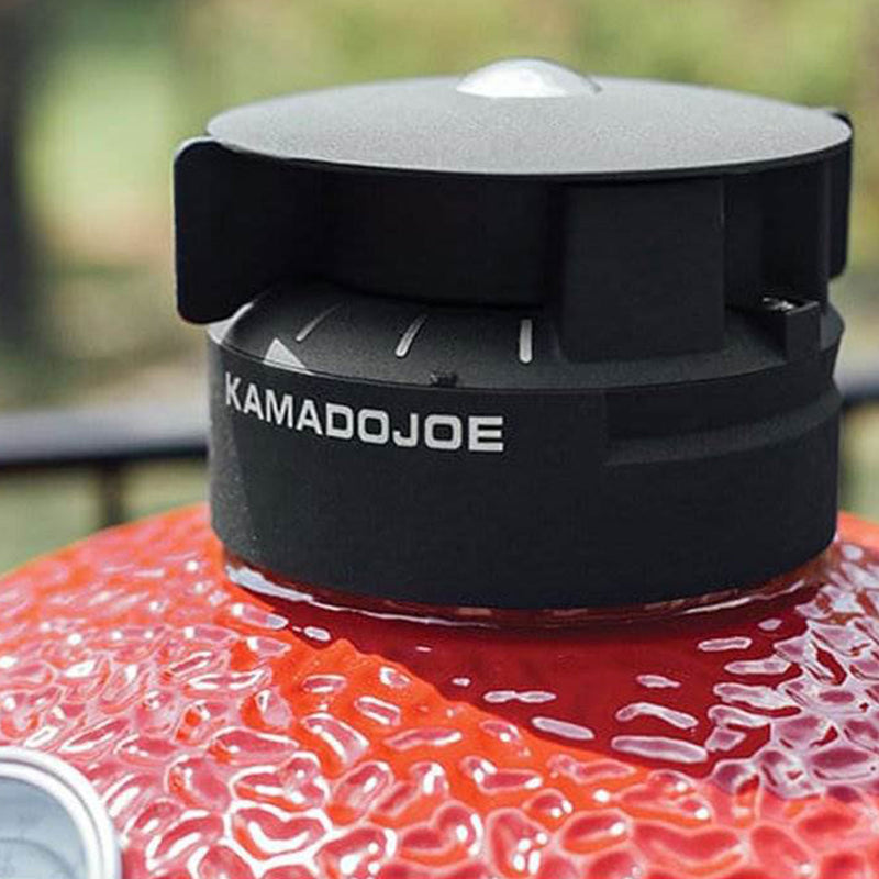 Kamado Joe Big Joe II 24 Inch Portable Outdoor Ceramic BBQ Charcoal Grill, Red