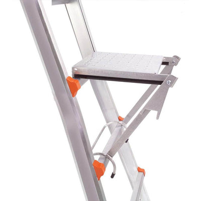 Little Giant Ladder 375 Lb CapacityJumbo 4 Step Ladder + Work Platform Accessory