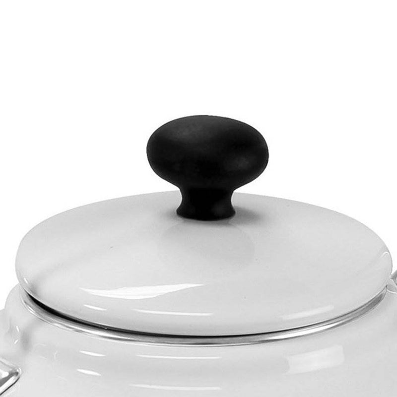 Chantal 1.7 Quart Durable Enamel on Steel Vintage Stovetop Tea Kettle, White