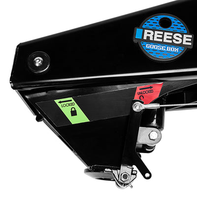 Reese 94716  Gooseneck RV Coupler with Mounting Hardware for RVs, Black - VMInnovations