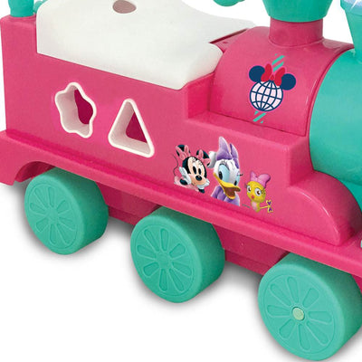 Kiddieland Minnie Mouse Play n Sort Activity Interactive Ride On Train w/ Blocks