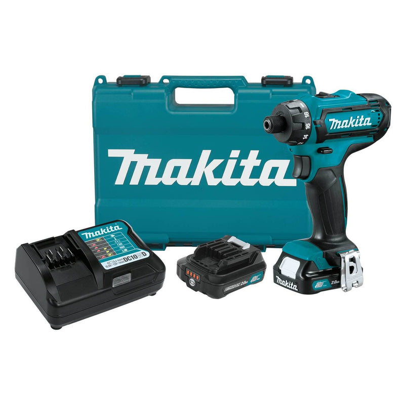 Makita FD06R1 12V MAX CXT Lithium-Ion Cordless 1/4" Hex Driver Drill Tool Kit