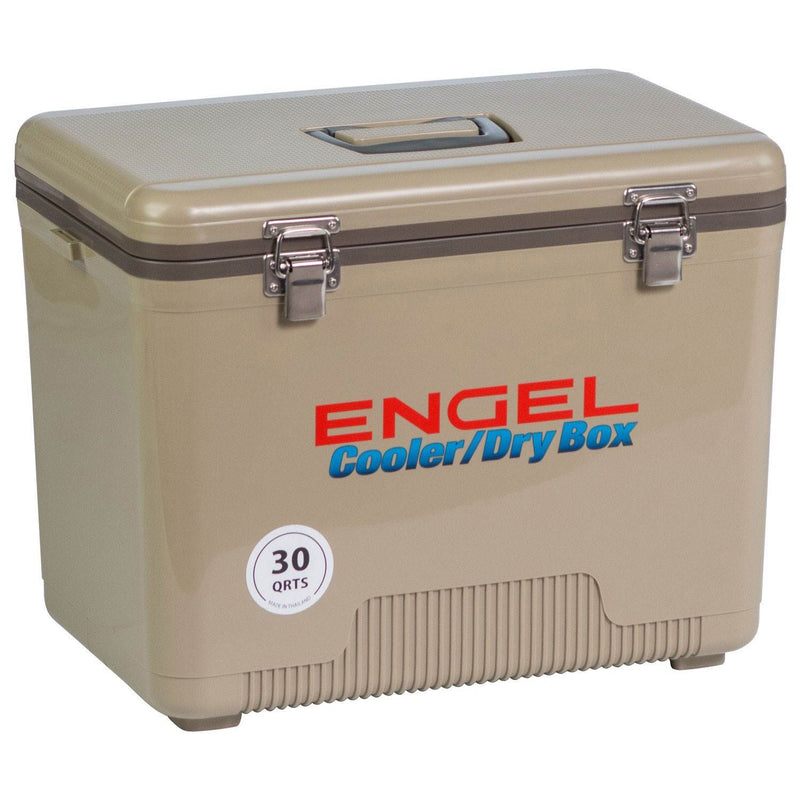 ENGEL 30-Quart 48 Can Leak-Proof Compact Insulated Airtight Drybox Cooler, Tan - VMInnovations