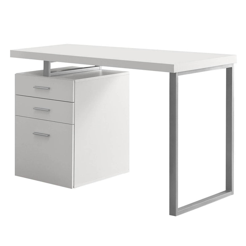 Monarch Specialties Left/Right Facing 47" Modern Home Office Computer Desk,White